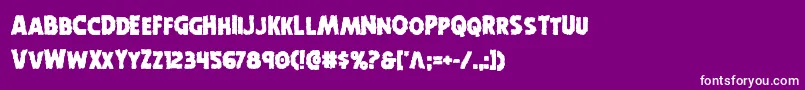 Horroweenbold Font – White Fonts on Purple Background