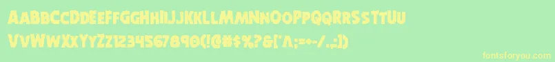 Horroweenbold Font – Yellow Fonts on Green Background