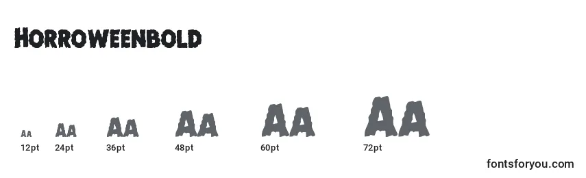 Horroweenbold Font Sizes