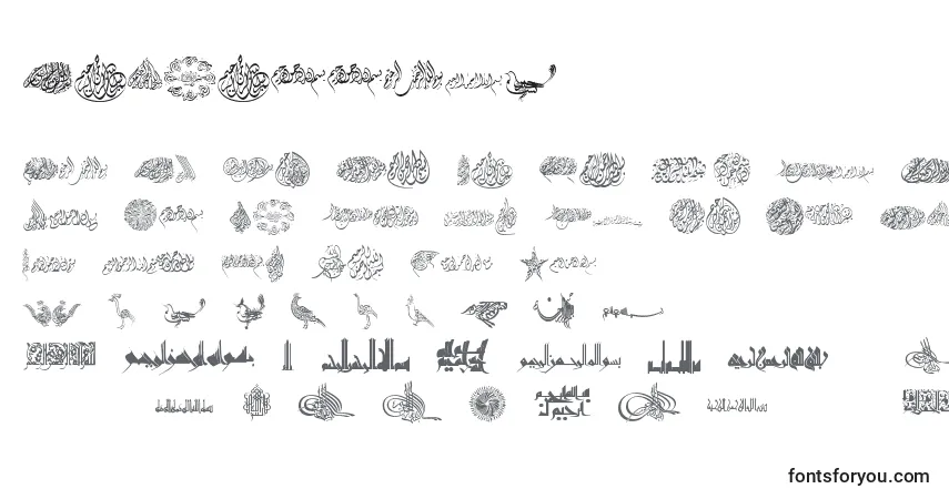 Шрифт Besmellah3 – алфавит, цифры, специальные символы