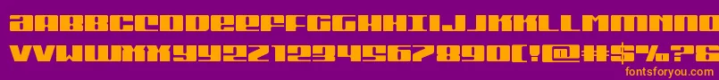 Michigan Font – Orange Fonts on Purple Background