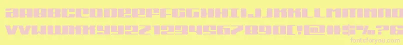 Michigan Font – Pink Fonts on Yellow Background