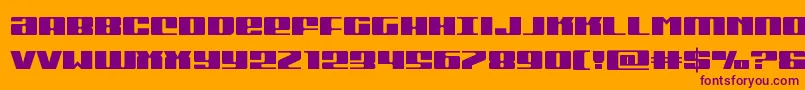 Michigan Font – Purple Fonts on Orange Background