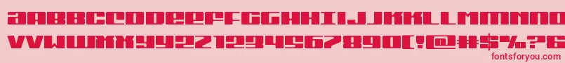 フォントMichigan – ピンクの背景に赤い文字