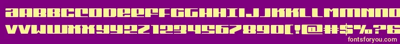 Michigan Font – Yellow Fonts on Purple Background