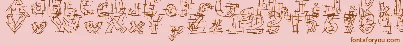 Chaoscir Font – Brown Fonts on Pink Background