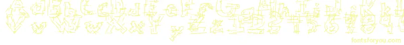 Chaoscir-Schriftart – Gelbe Schriften