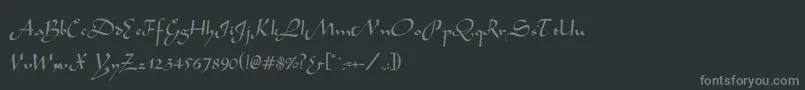 フォントEldente – 黒い背景に灰色の文字