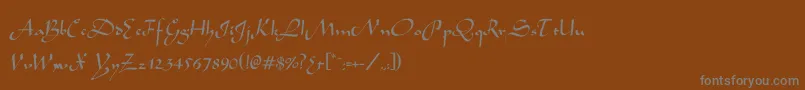 Шрифт Eldente – серые шрифты на коричневом фоне