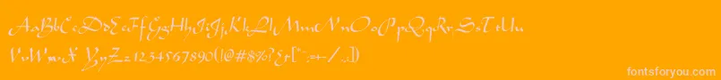 Eldente Font – Pink Fonts on Orange Background
