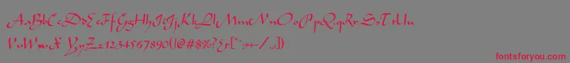 Eldente Font – Red Fonts on Gray Background