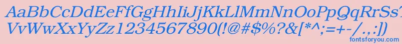 BookmanItalic Font – Blue Fonts on Pink Background