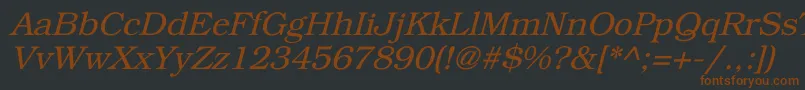 BookmanItalic Font – Brown Fonts on Black Background