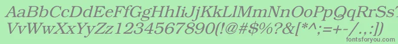 BookmanItalic Font – Gray Fonts on Green Background