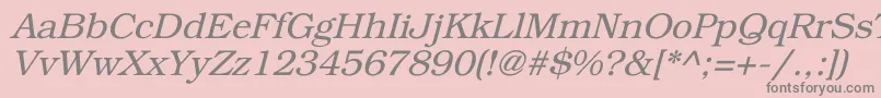 BookmanItalic Font – Gray Fonts on Pink Background