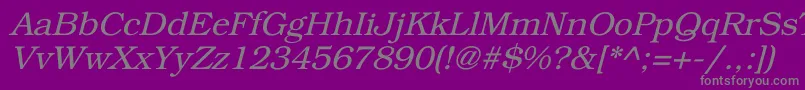 BookmanItalic Font – Gray Fonts on Purple Background