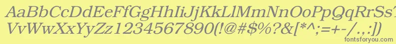 BookmanItalic Font – Gray Fonts on Yellow Background