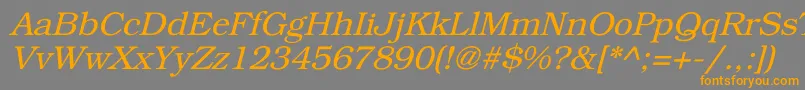 BookmanItalic Font – Orange Fonts on Gray Background