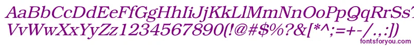 BookmanItalic Font – Purple Fonts on White Background