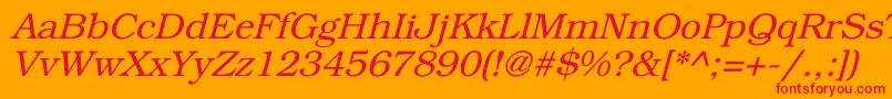 BookmanItalic Font – Red Fonts on Orange Background