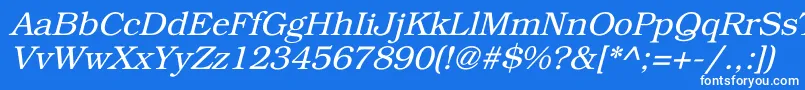 BookmanItalic Font – White Fonts on Blue Background