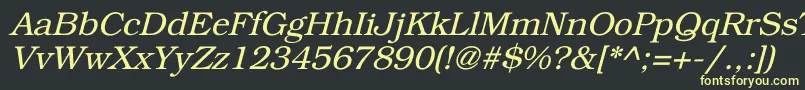 BookmanItalic Font – Yellow Fonts on Black Background