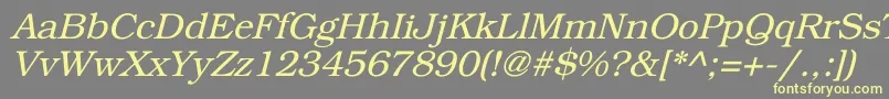 BookmanItalic Font – Yellow Fonts on Gray Background