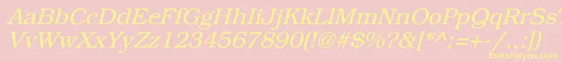 BookmanItalic Font – Yellow Fonts on Pink Background