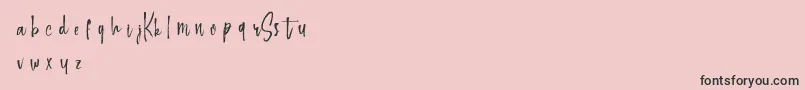 Keepscrollingdemo Font – Black Fonts on Pink Background