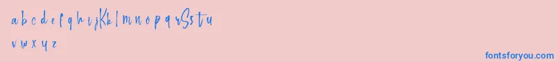 Keepscrollingdemo Font – Blue Fonts on Pink Background