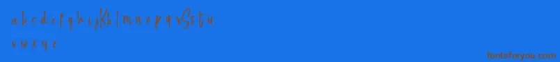 Keepscrollingdemo Font – Brown Fonts on Blue Background