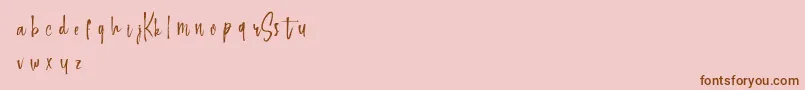 Keepscrollingdemo Font – Brown Fonts on Pink Background