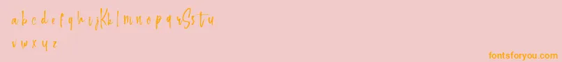 Keepscrollingdemo Font – Orange Fonts on Pink Background