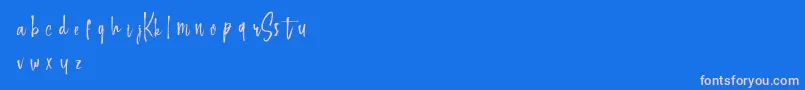 Keepscrollingdemo Font – Pink Fonts on Blue Background