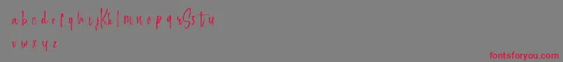 Keepscrollingdemo Font – Red Fonts on Gray Background