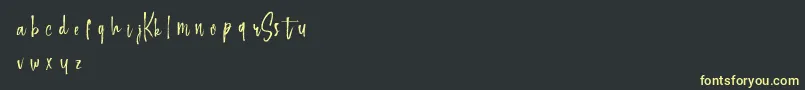 Keepscrollingdemo Font – Yellow Fonts on Black Background