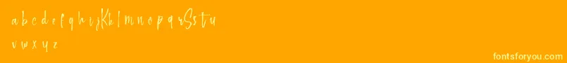 Keepscrollingdemo Font – Yellow Fonts on Orange Background