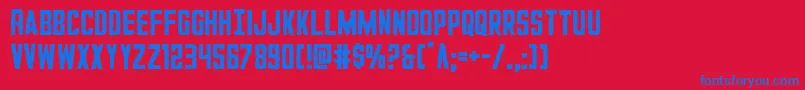 GiIncognito Font – Blue Fonts on Red Background