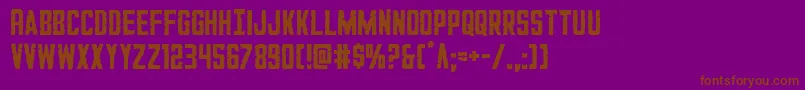 Fonte GiIncognito – fontes marrons em um fundo roxo