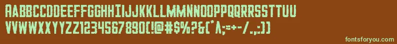 Шрифт GiIncognito – зелёные шрифты на коричневом фоне