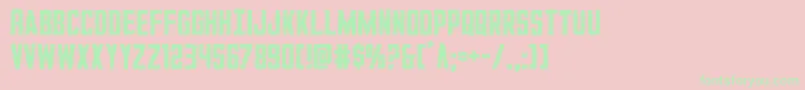 GiIncognito Font – Green Fonts on Pink Background
