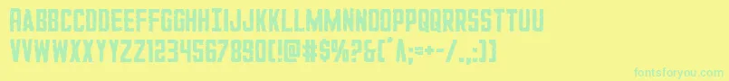 Police GiIncognito – polices vertes sur fond jaune