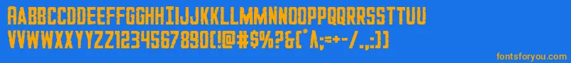 GiIncognito Font – Orange Fonts on Blue Background
