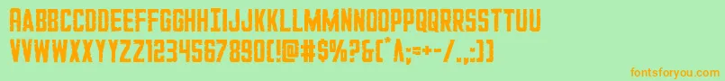 GiIncognito Font – Orange Fonts on Green Background