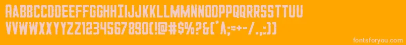 Fonte GiIncognito – fontes rosa em um fundo laranja