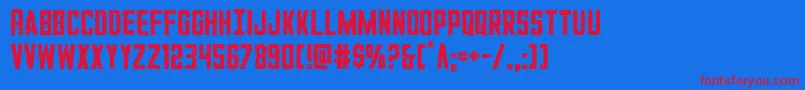 GiIncognito Font – Red Fonts on Blue Background