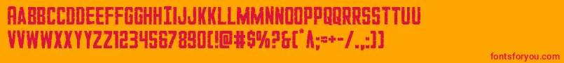 GiIncognito-Schriftart – Rote Schriften auf orangefarbenem Hintergrund