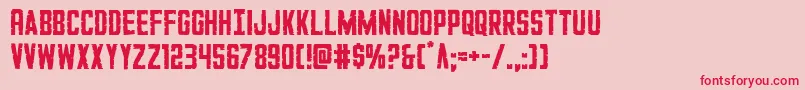 フォントGiIncognito – ピンクの背景に赤い文字