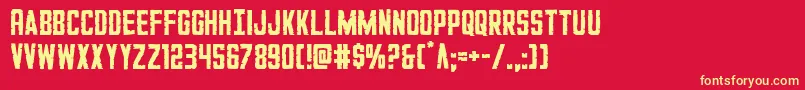 GiIncognito Font – Yellow Fonts on Red Background
