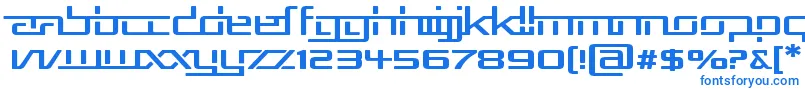 フォントRep5exp – 白い背景に青い文字